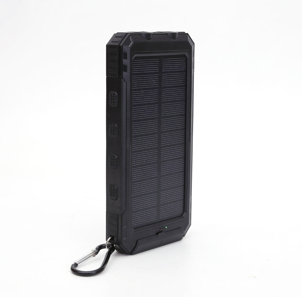 Solar Power Bank 10000mAh — Rugged, Waterproof, Compass & SOS Flashlight for Outdoor Adventures