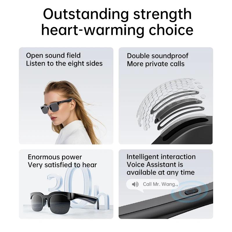 AI Bluetooth 6.0 Smart Glasses — Music, Calls & AI Translation, 30-Hour Battery
