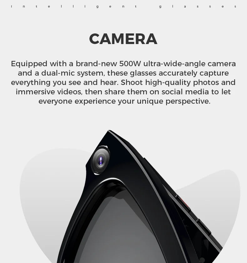 AI Smart Glasses — 5MP Camera, Bluetooth Calls, Voice Assistant & Real-Time Translation