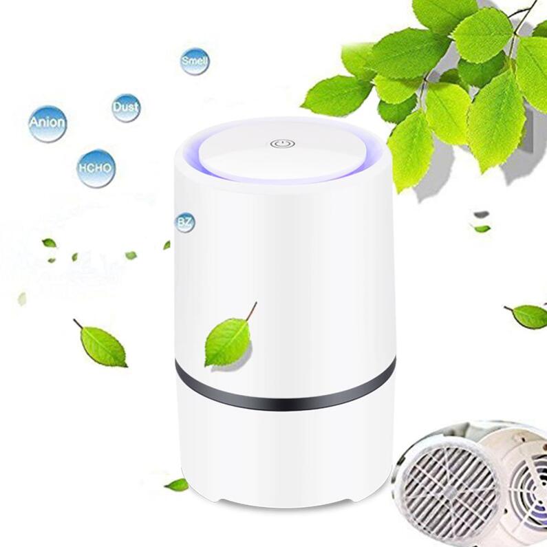 Air Purifier Air Cleaner for Home HEPA Filters 5v USB  cable Low Noise Air Purifier with Night Light Desktop GL2103