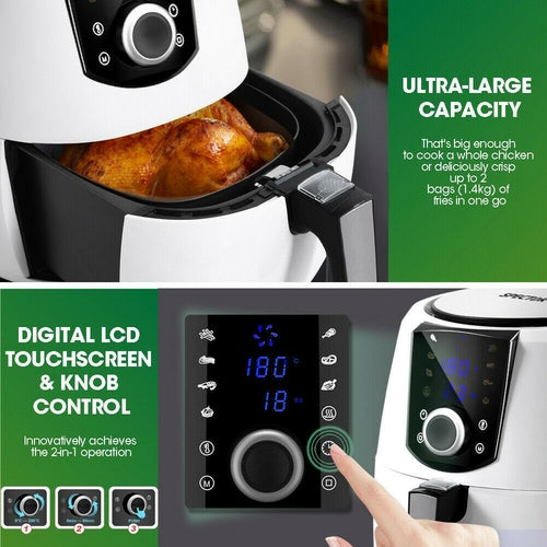 Spector 7L Air Fryer LCD Healthy Cooker Low Fat OilFree Kitchen Oven